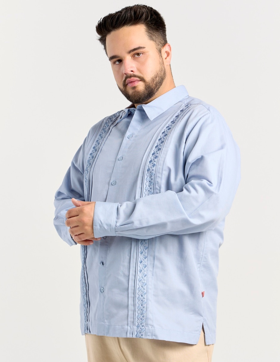 Guayabera manga larga para hombre 2