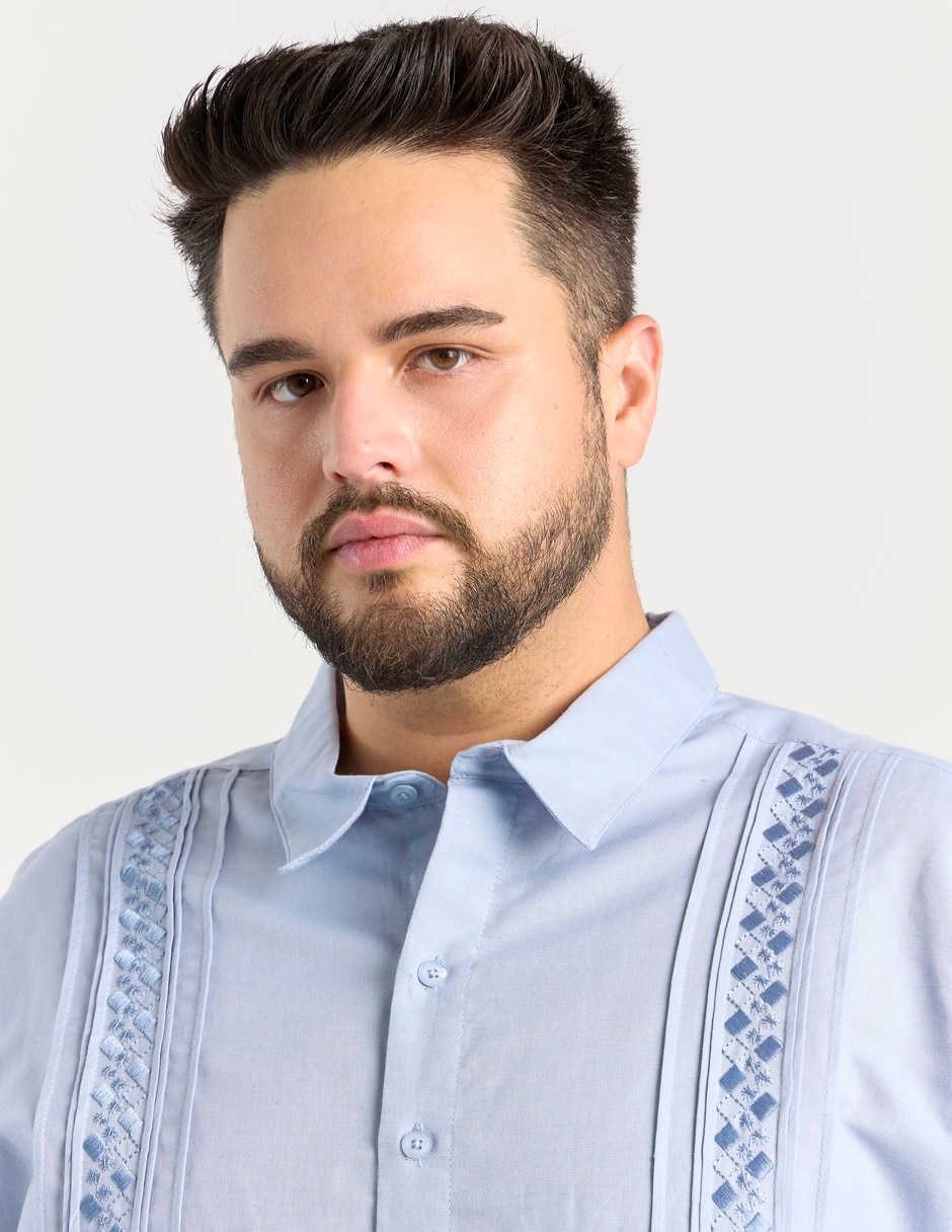 Guayabera manga larga para hombre 4