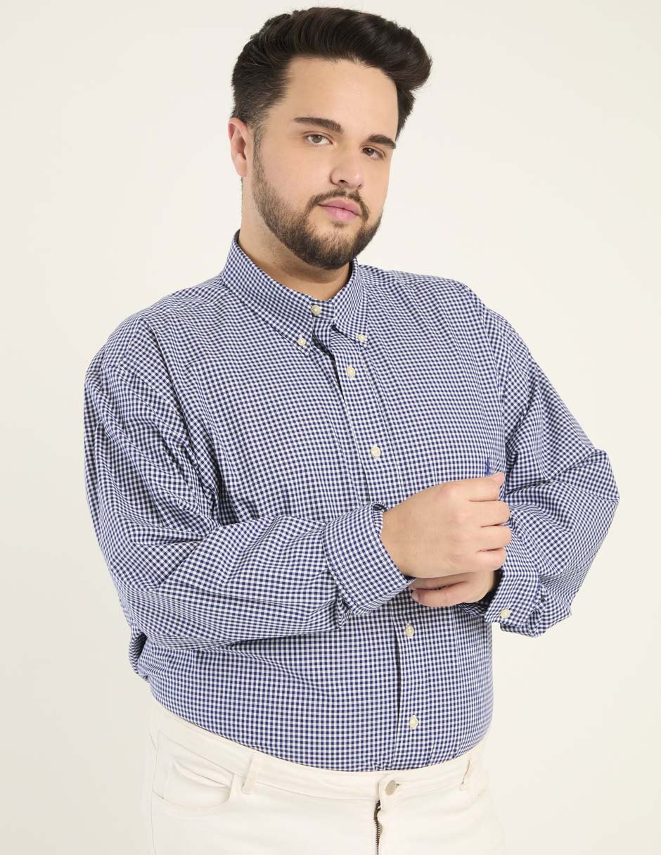 Camisa casual de algodón manga larga para hombre