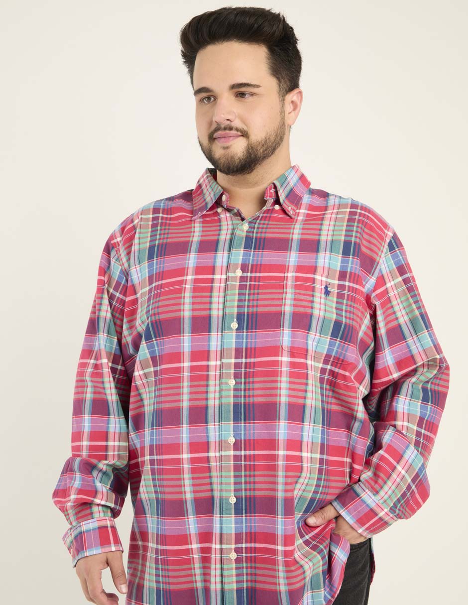 Camisa casual de algodón manga larga para hombre Camisa casual de algodón manga larga para hombre