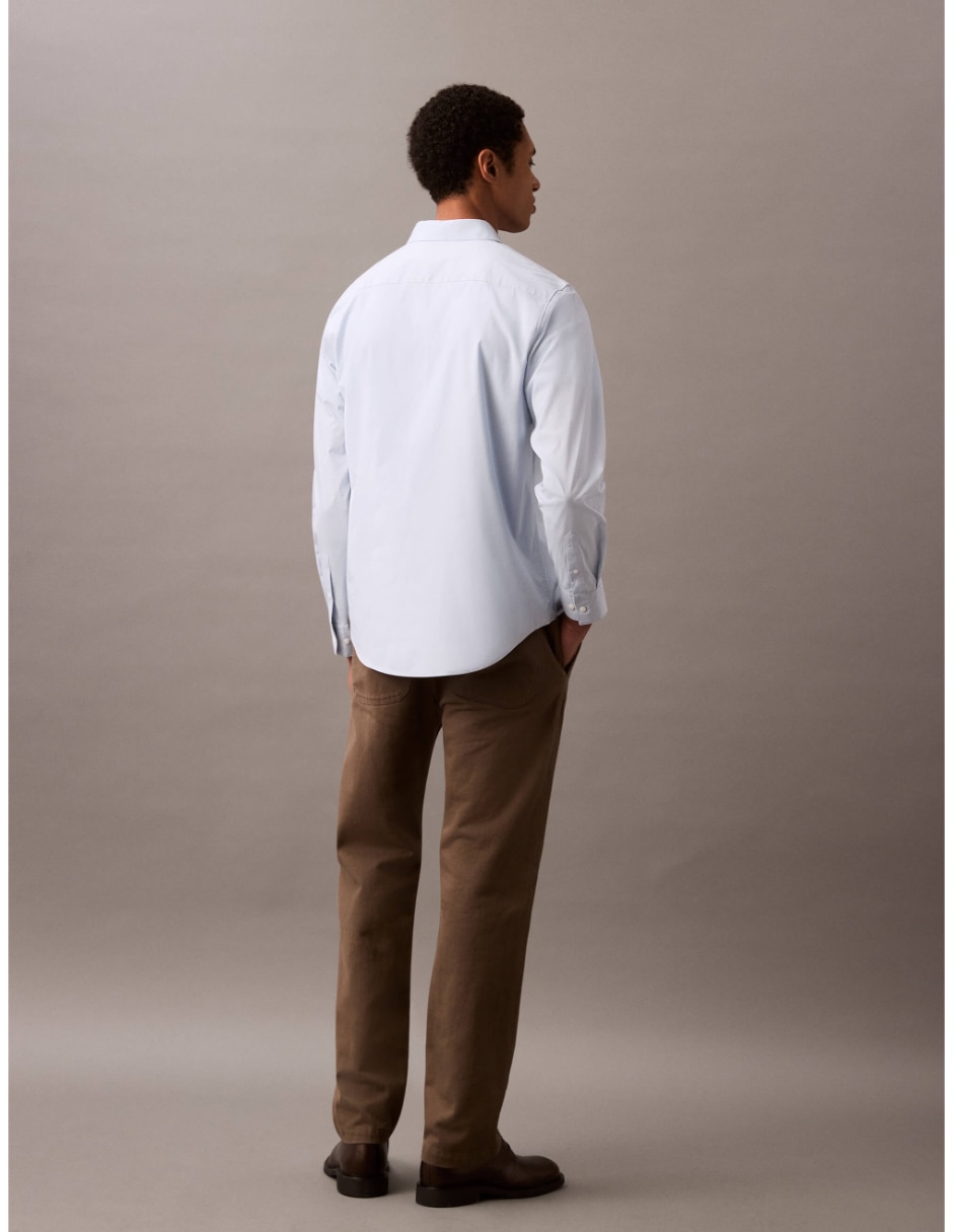 Camisa casual de algodón manga larga para hombre 2