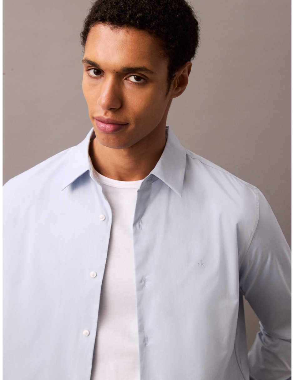 Camisa casual de algodón manga larga para hombre 3