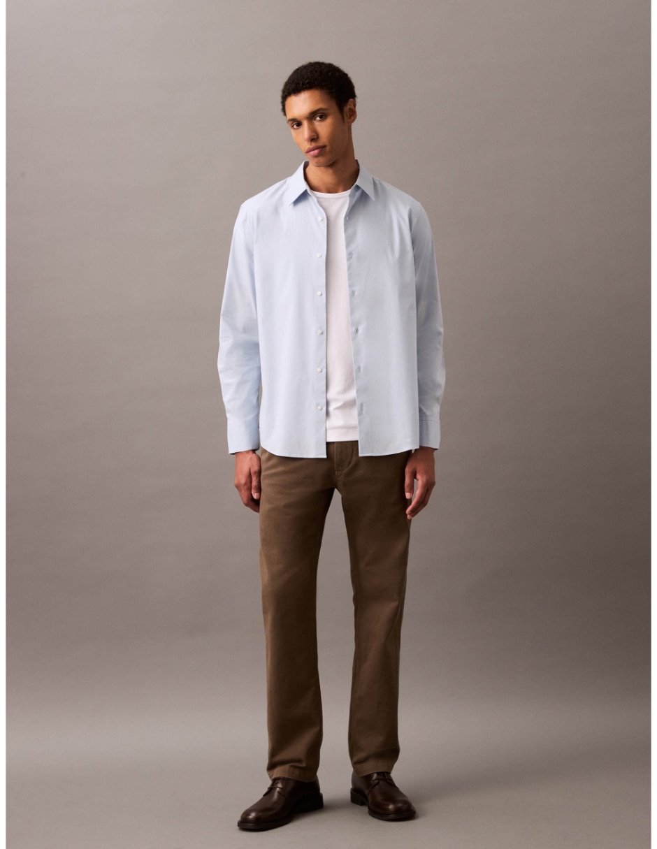 Camisa casual de algodón manga larga para hombre 4