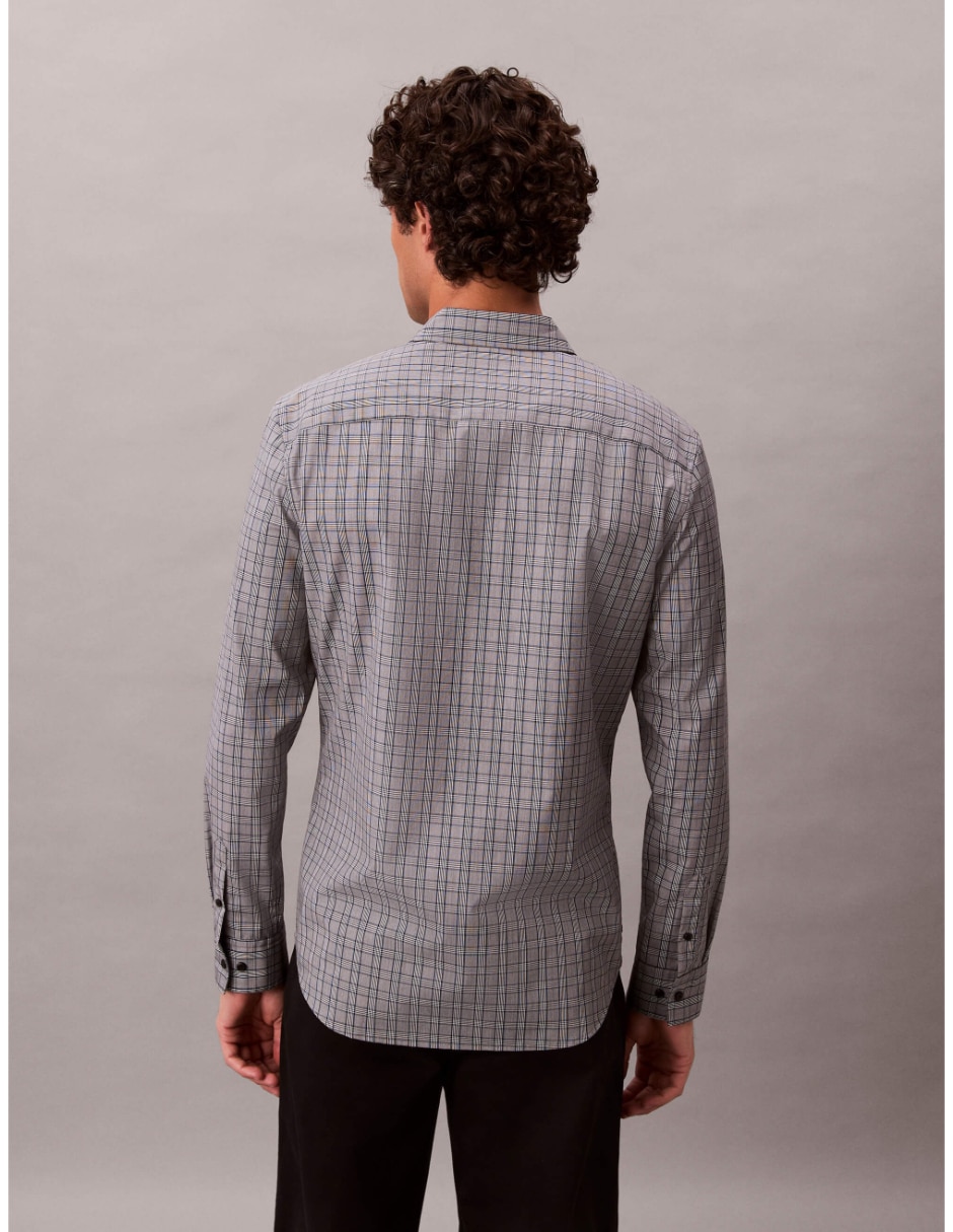 Camisa casual de algodón manga larga para hombre 2