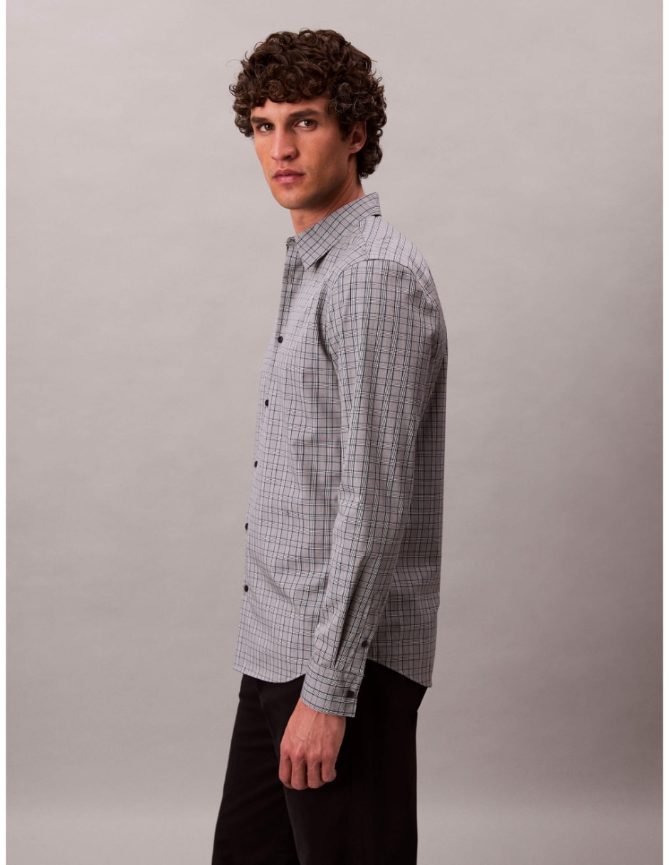 Camisa casual de algodón manga larga para hombre 4