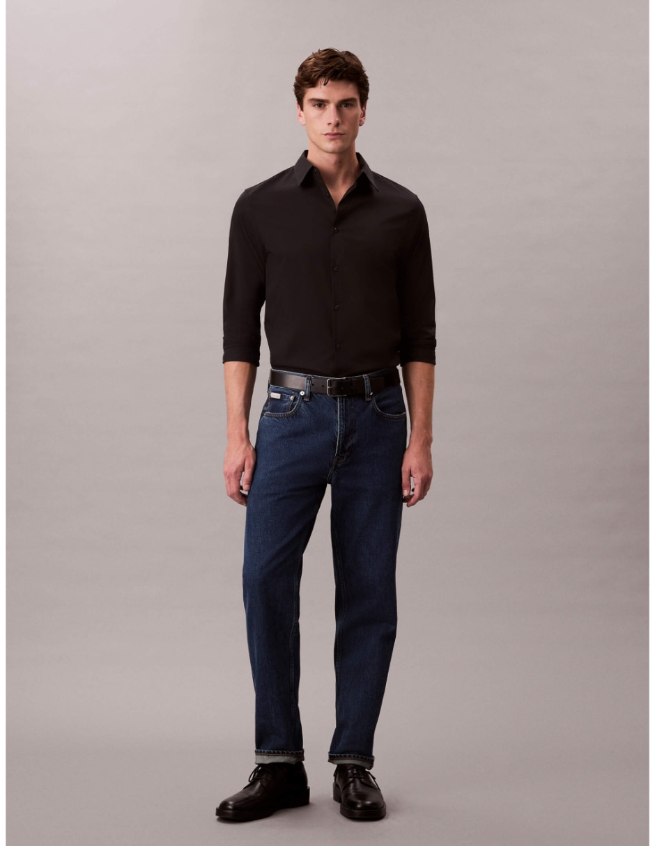 Camisa casual algodón manga larga para hombre 4
