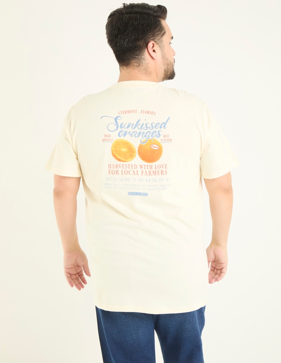Playera sunkissed oranges cuello redondo para hombre 2
