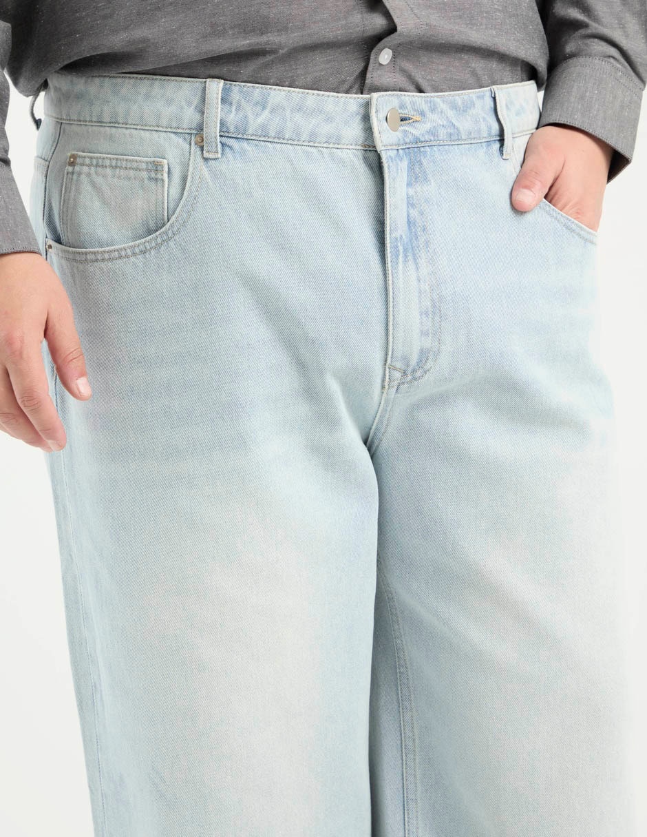 Jeans baggy lavado claro para hombre 4