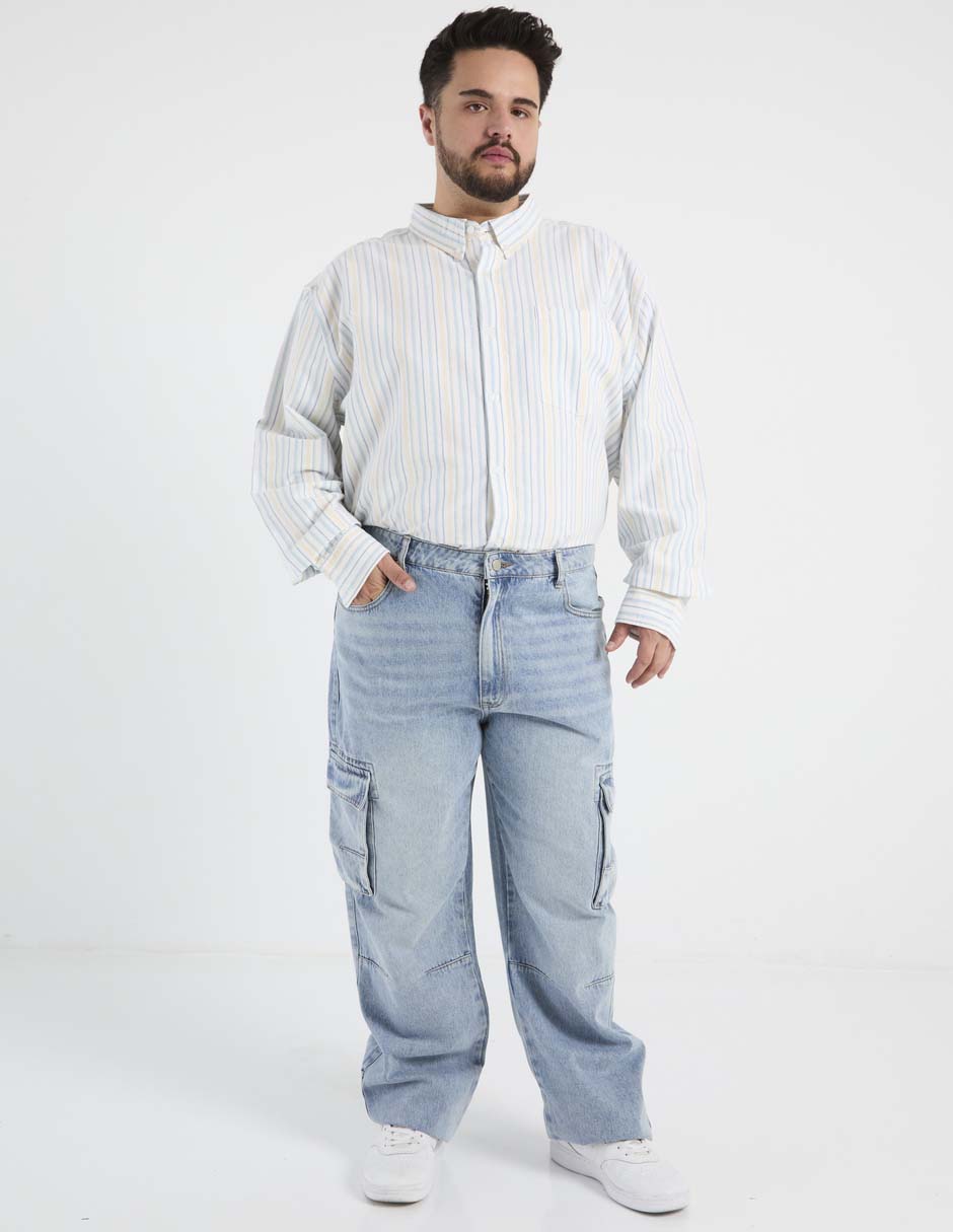 Camisa casual de algodón manga larga para hombre 3