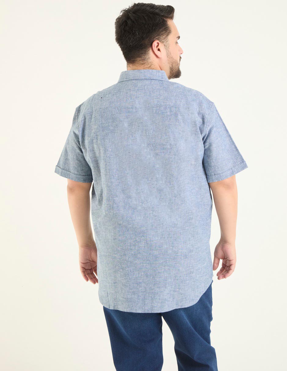 Camisa casual de algodón manga corta para hombre 8
