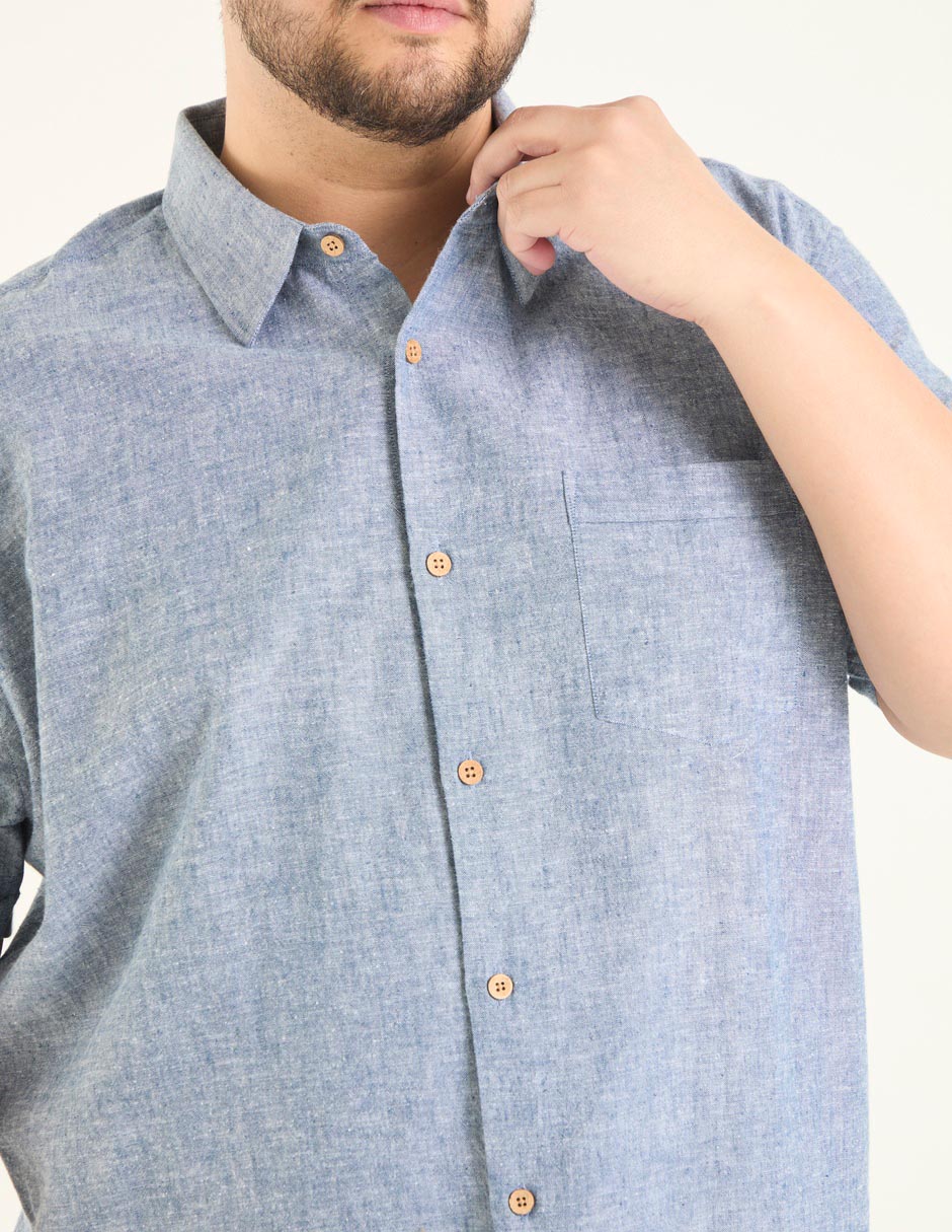 Camisa casual de algodón manga corta para hombre 10
