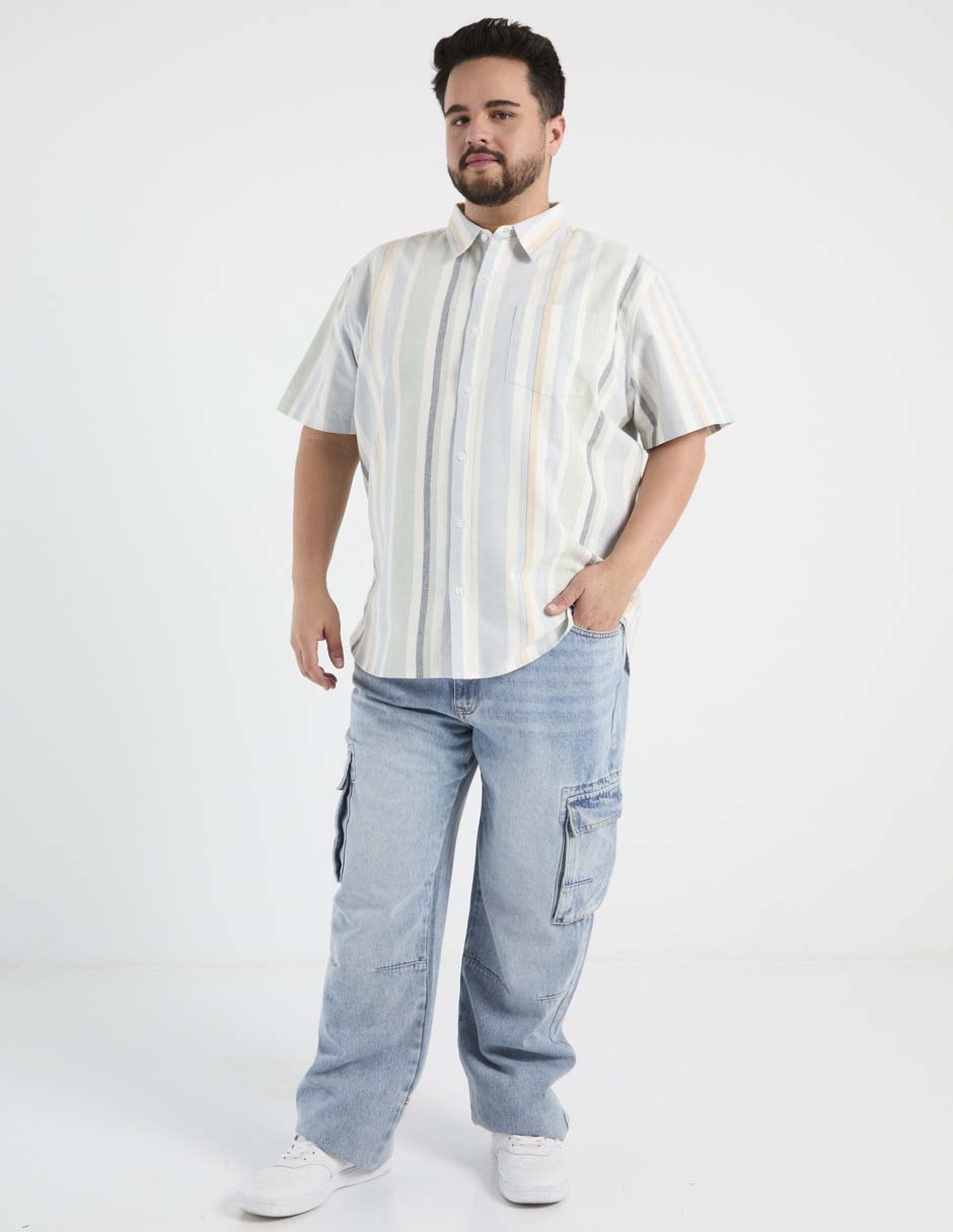 Camisa casual Dioro de algodón manga corta para hombre 3