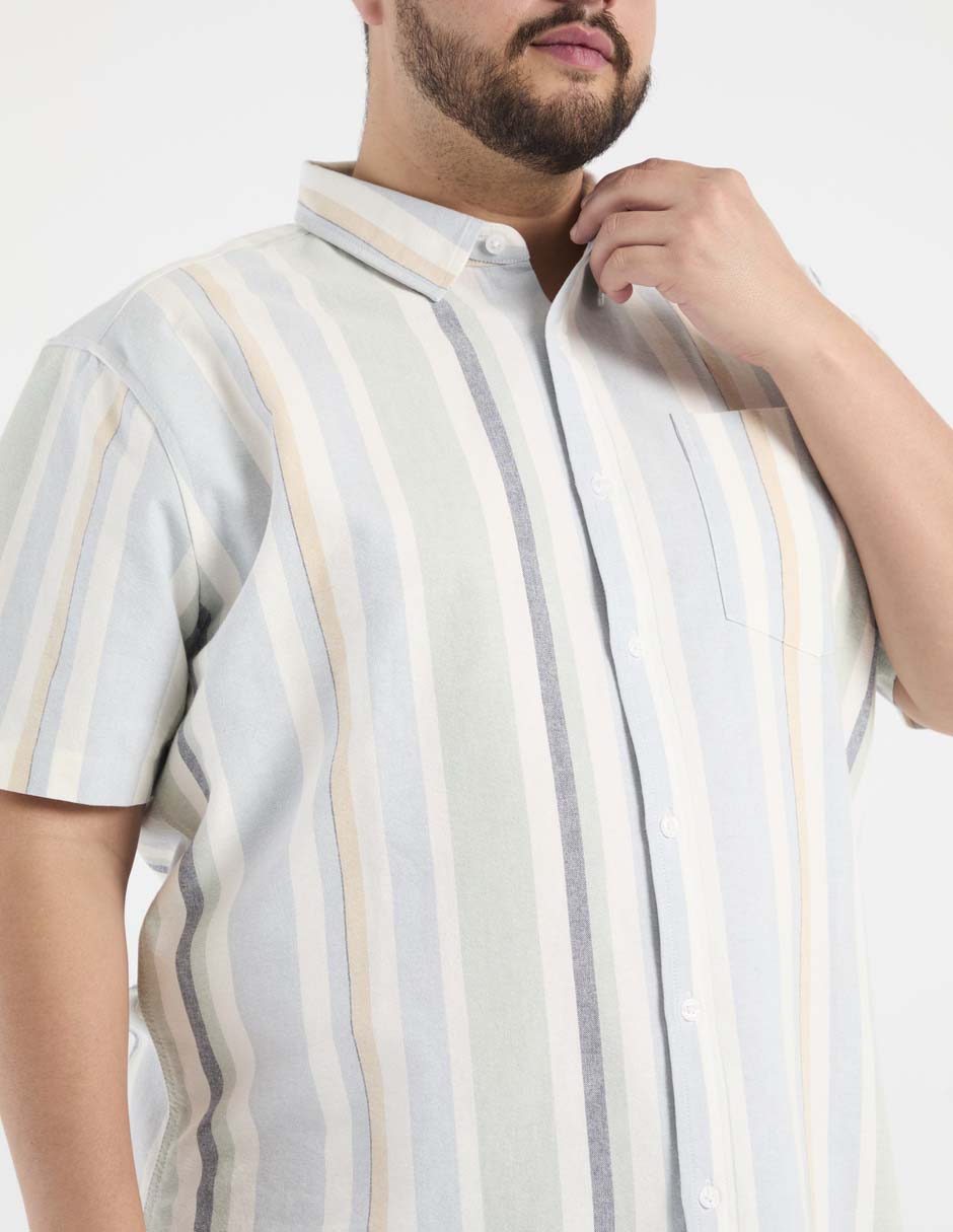 Camisa casual Dioro de algodón manga corta para hombre 4