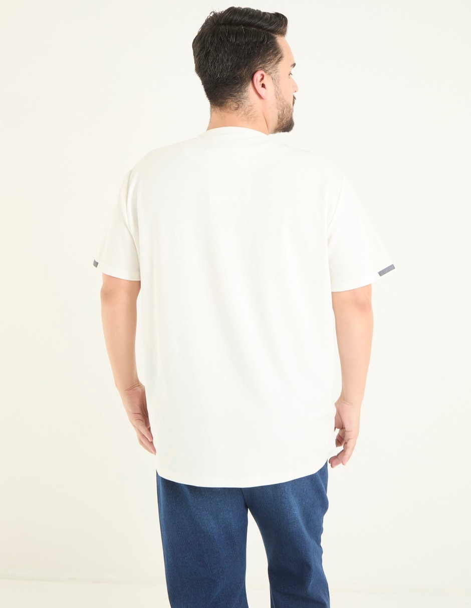 Playera cuello henley para hombre 2