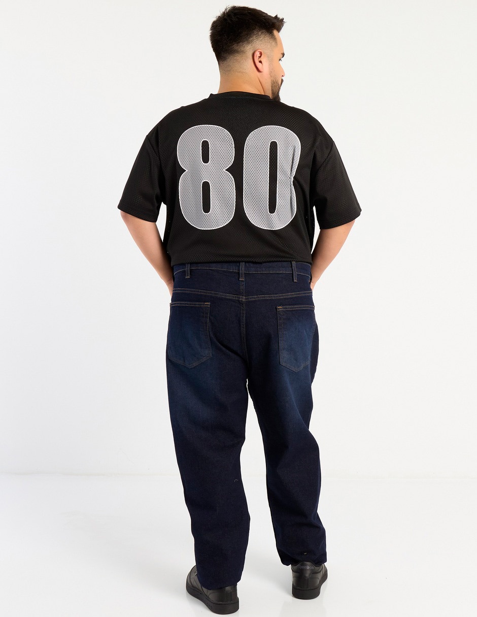 Jeans straight lavado whisker para hombre 2