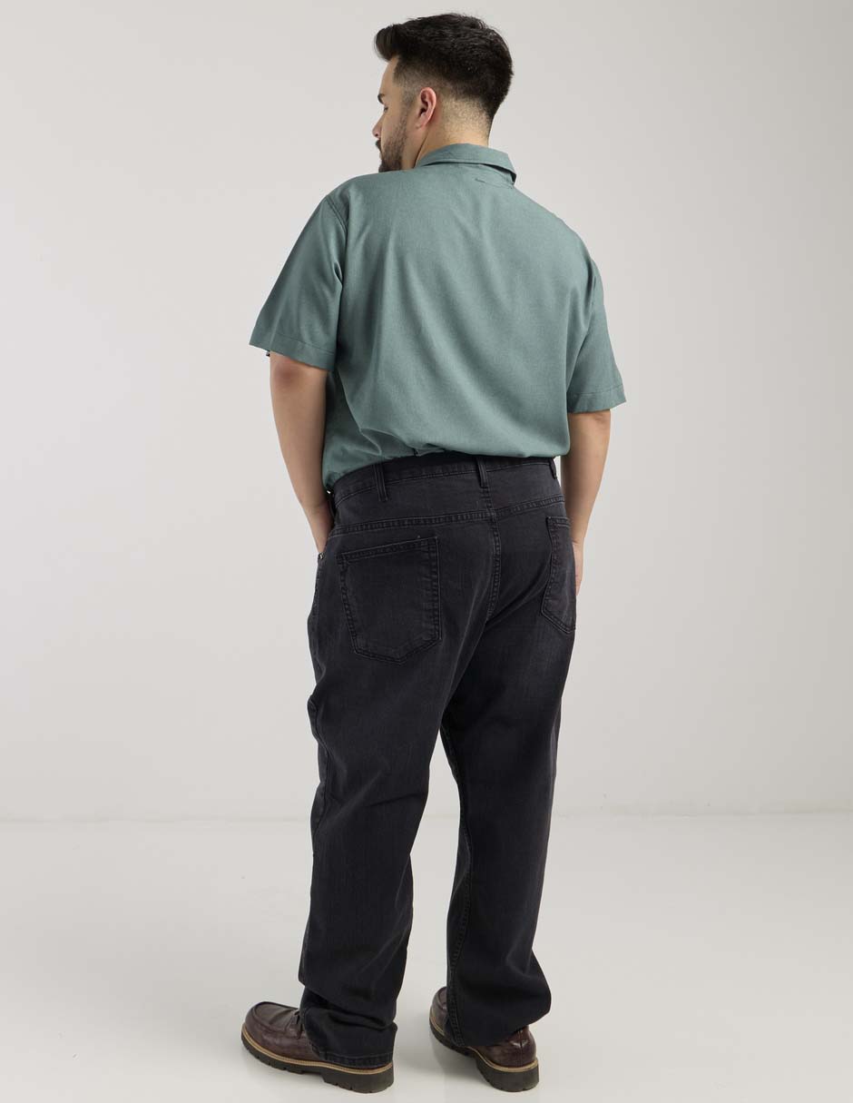 Jeans straight lavado whisker para hombre 2