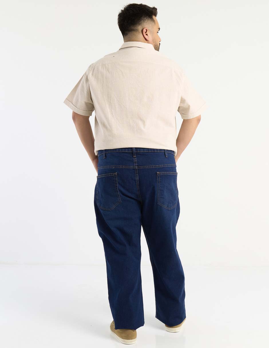 Jeans straight lavado medio para hombre 2