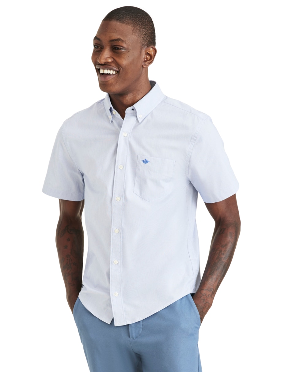 Camisa casual de algodón manga corta para hombre 1
