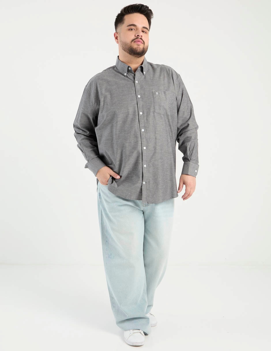 Camisa casual de algodón manga larga para hombre 3