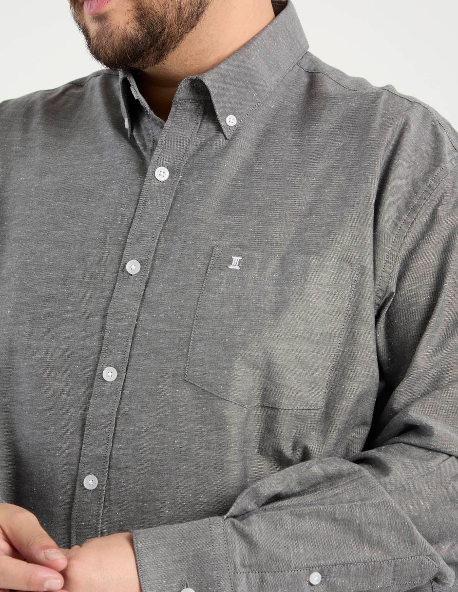 Camisa casual de algodón manga larga para hombre 4