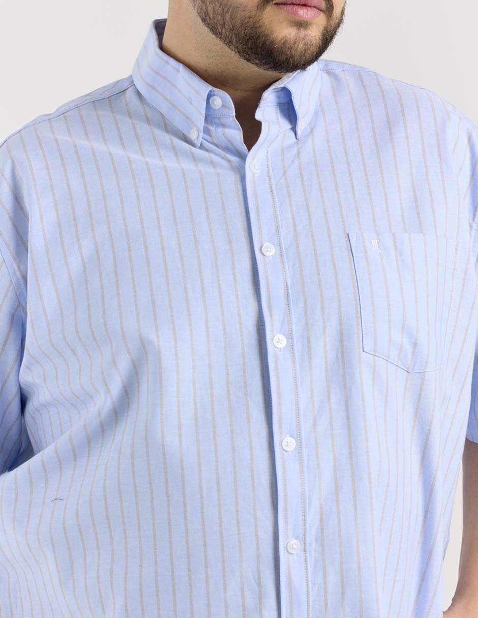 Camisa casual de algodón manga corta para hombre 4