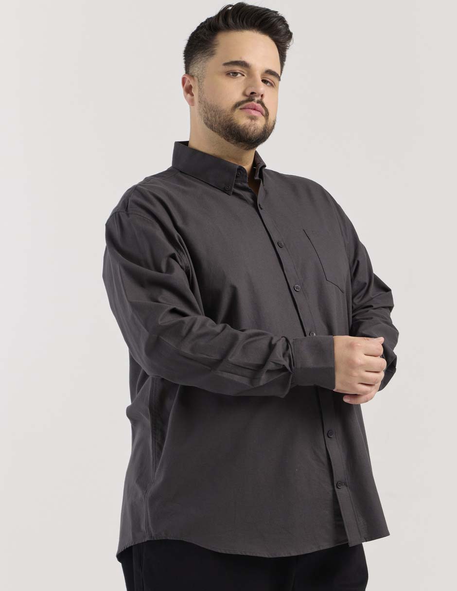Camisa casual de algodón manga larga para hombre Camisa casual de algodón manga larga para hombre
