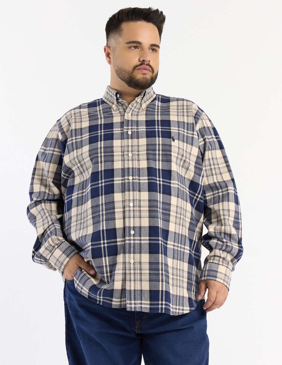 Camisa casual de algodón manga larga para hombre Camisa casual de algodón manga larga para hombre