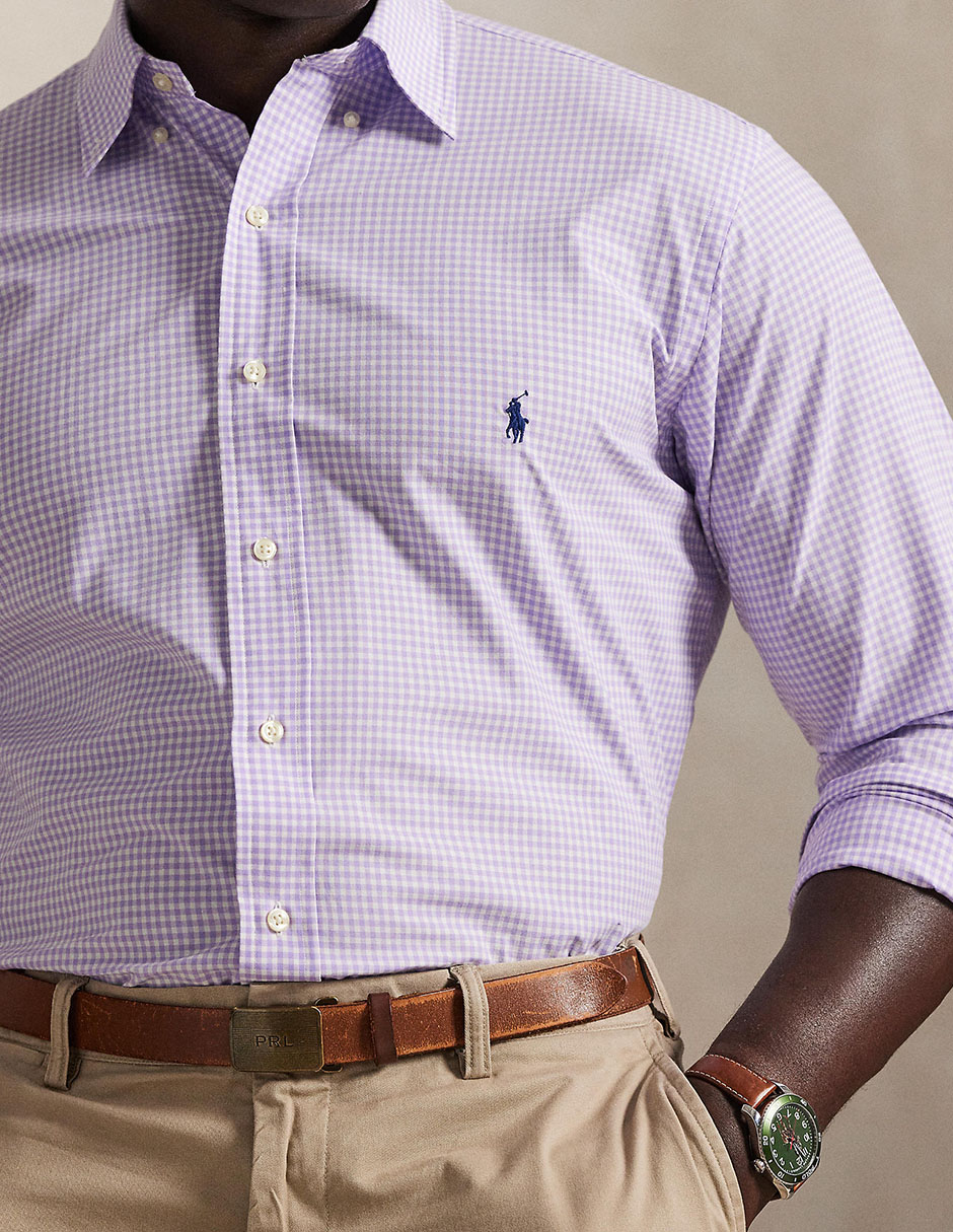 Camisa casual de algodón manga larga para hombre 4