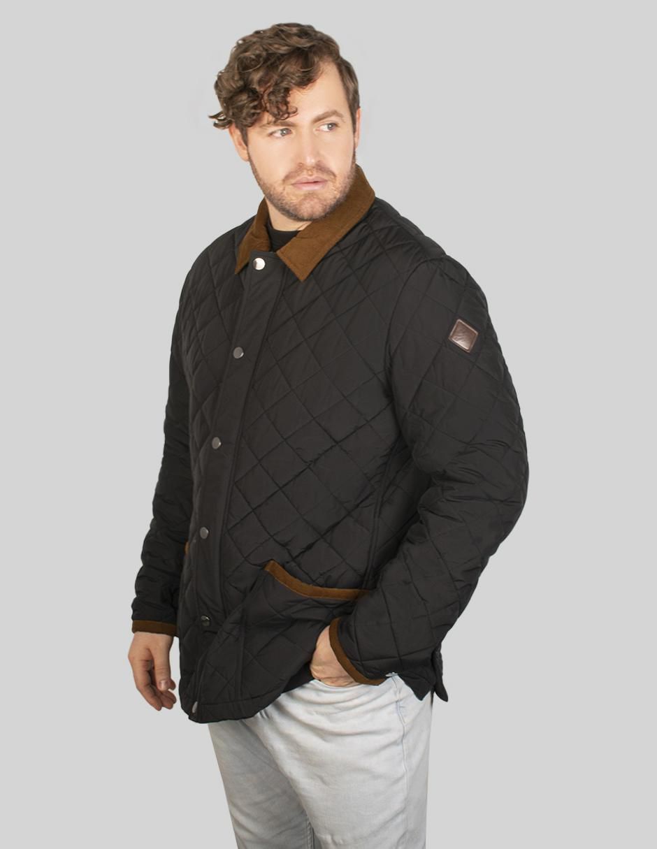 Chamarra capitonada cuello a contraste para hombre 3