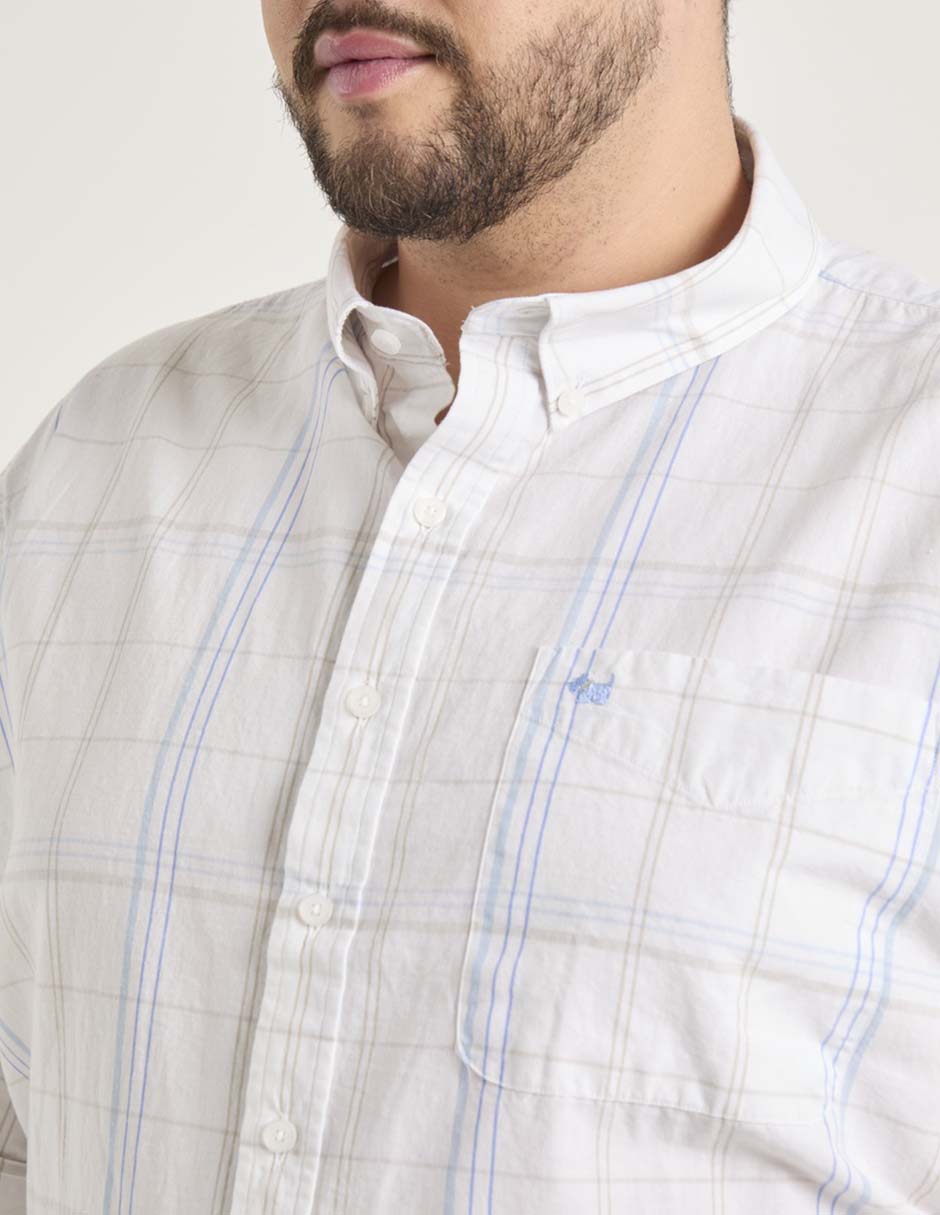 Camisa casual de algodón manga corta para hombre 4