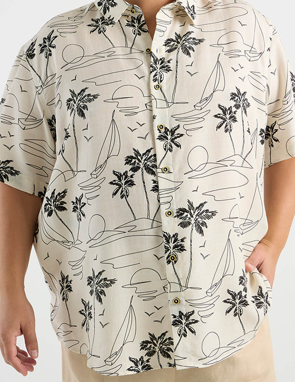 Camisa casual manga corta para hombre 5