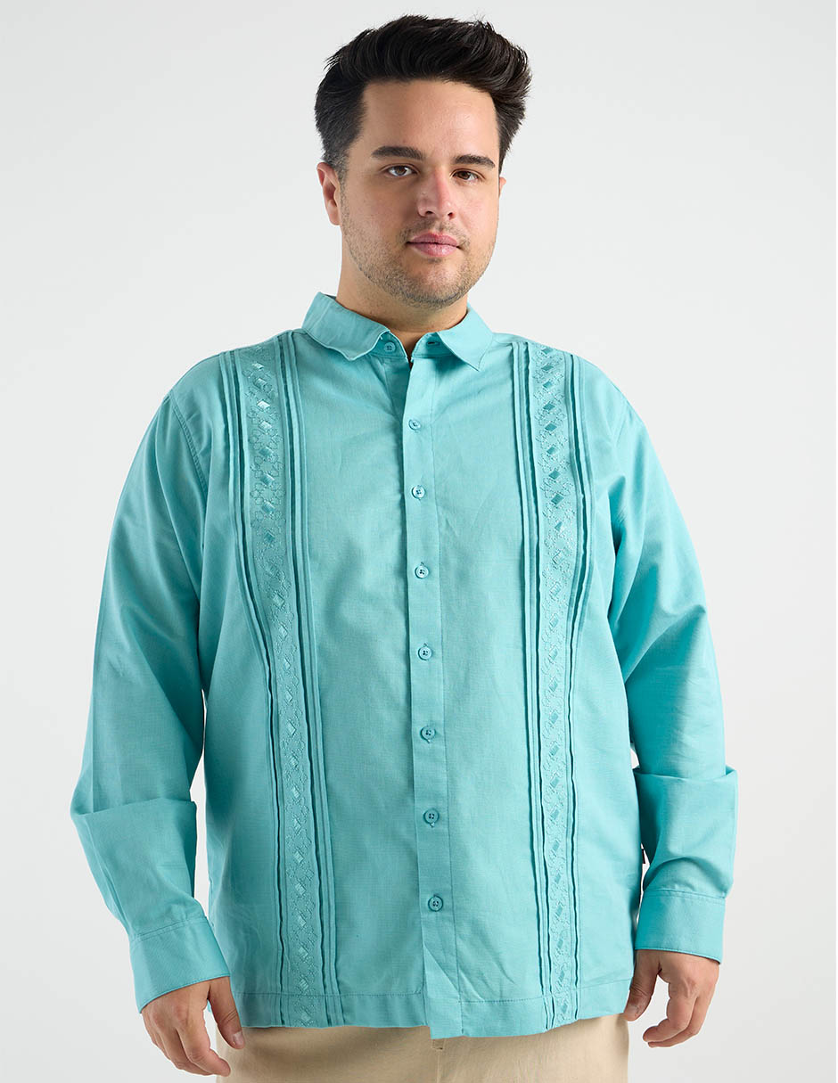 Guayabera manga larga para hombre 2