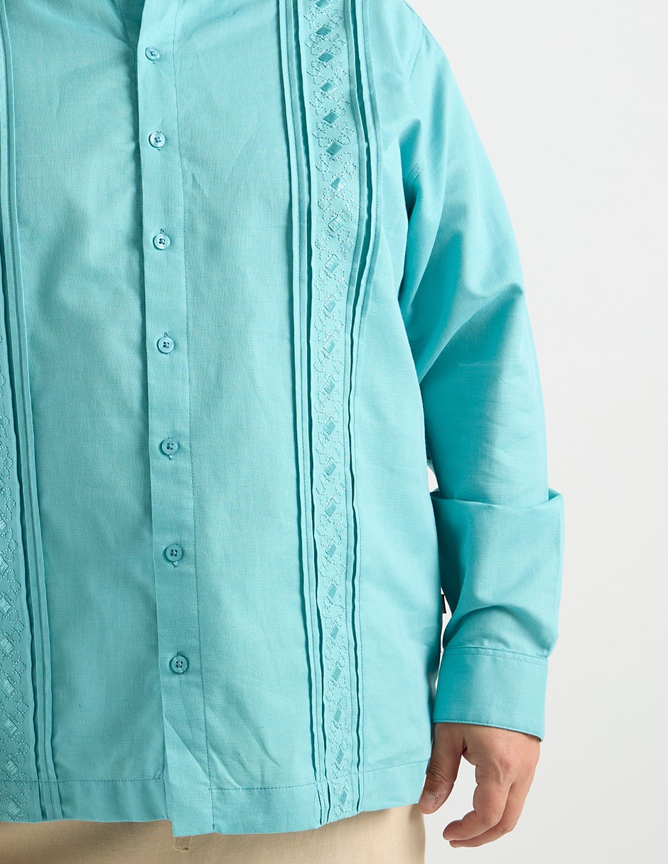 Guayabera manga larga para hombre 5