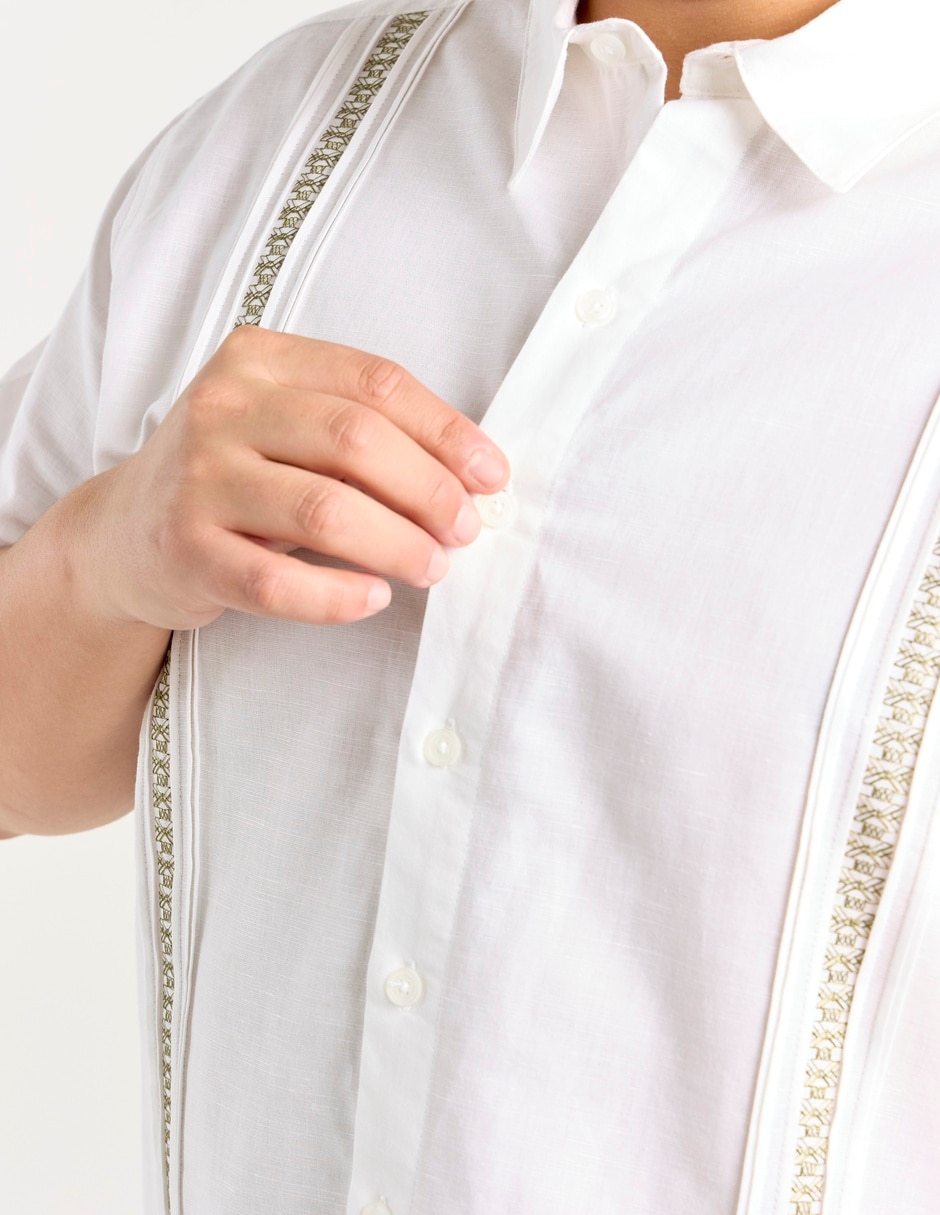 Guayabera manga corta para hombre 4
