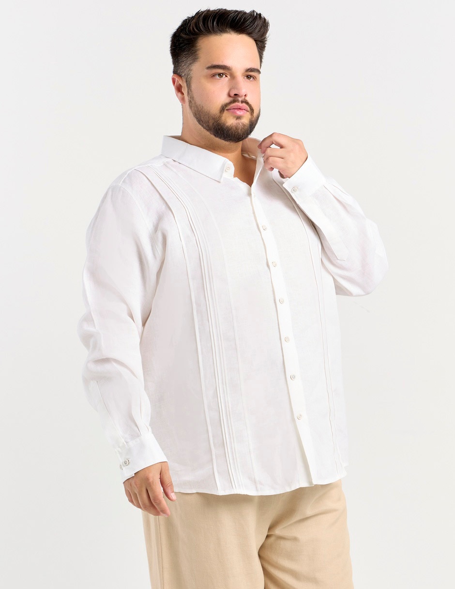 Guayabera manga larga para hombre 2