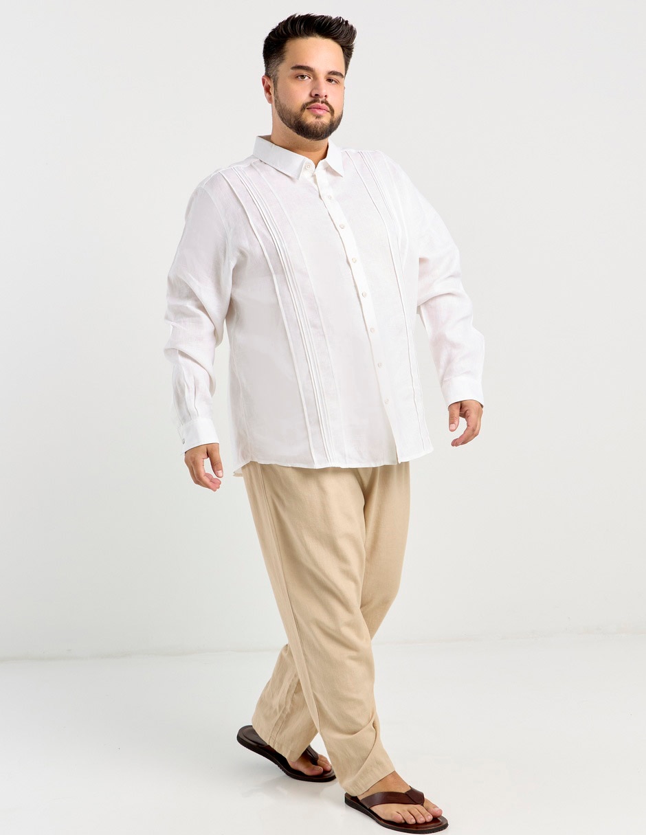 Guayabera manga larga para hombre 3