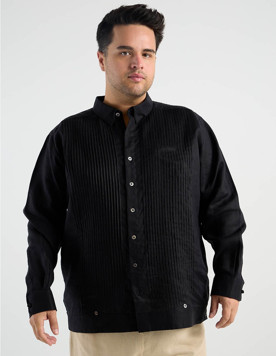 Guayabera manga larga para hombre
