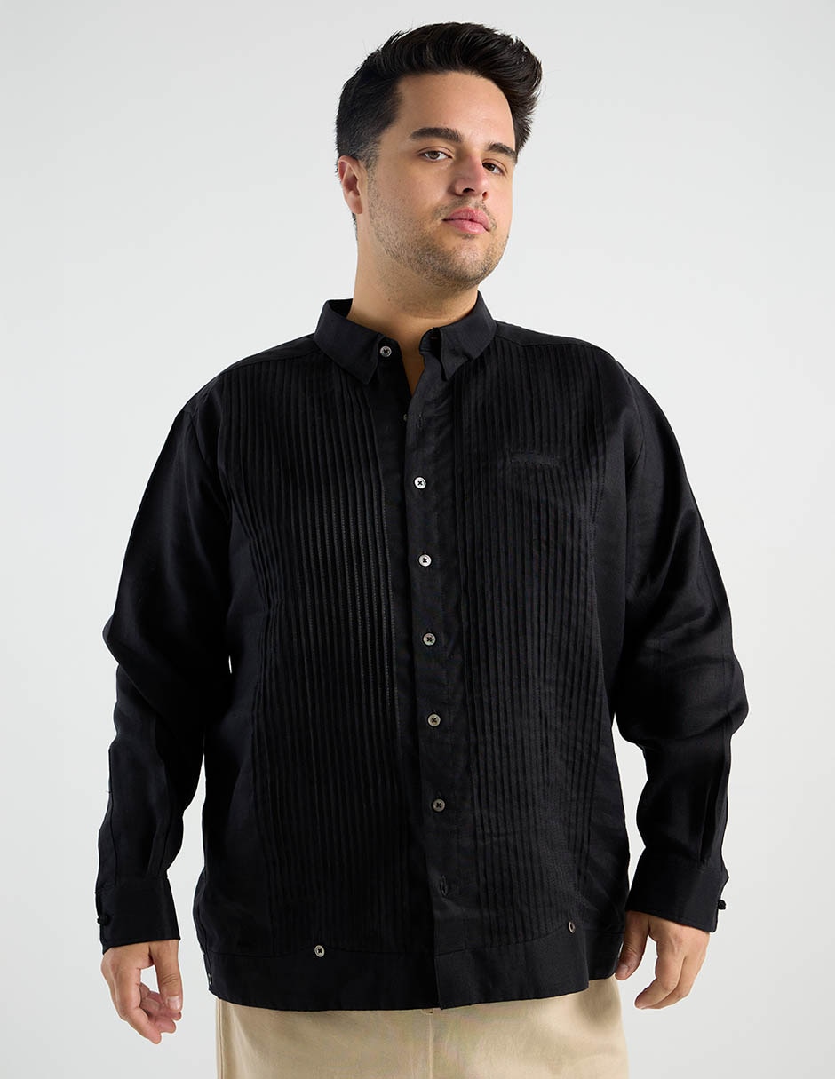 Guayabera manga larga para hombre 2