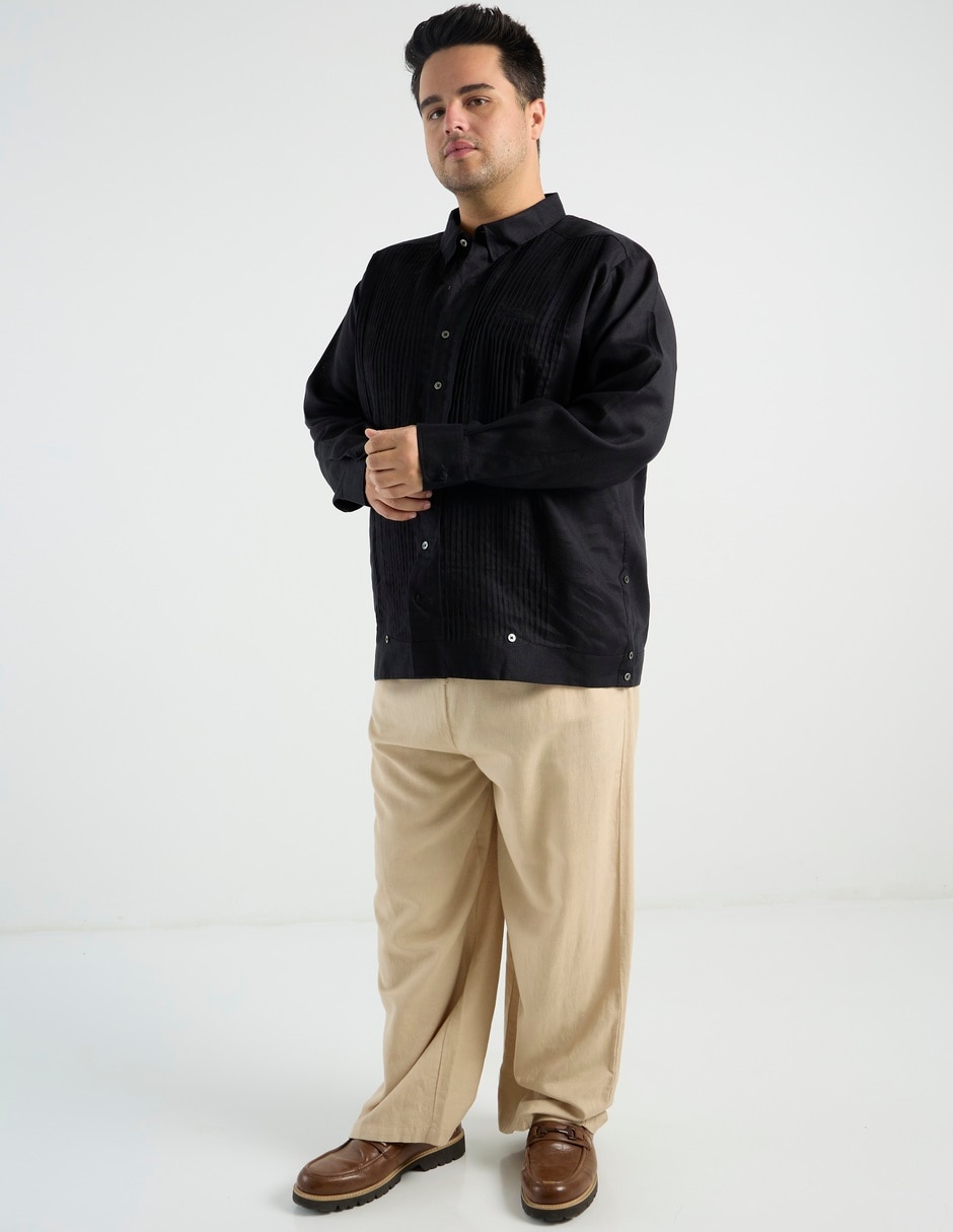 Guayabera manga larga para hombre 3