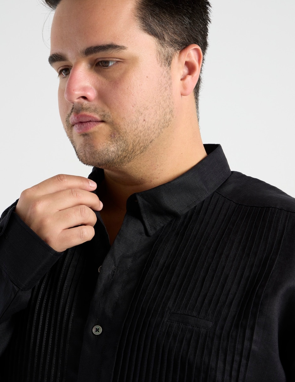 Guayabera manga larga para hombre 4
