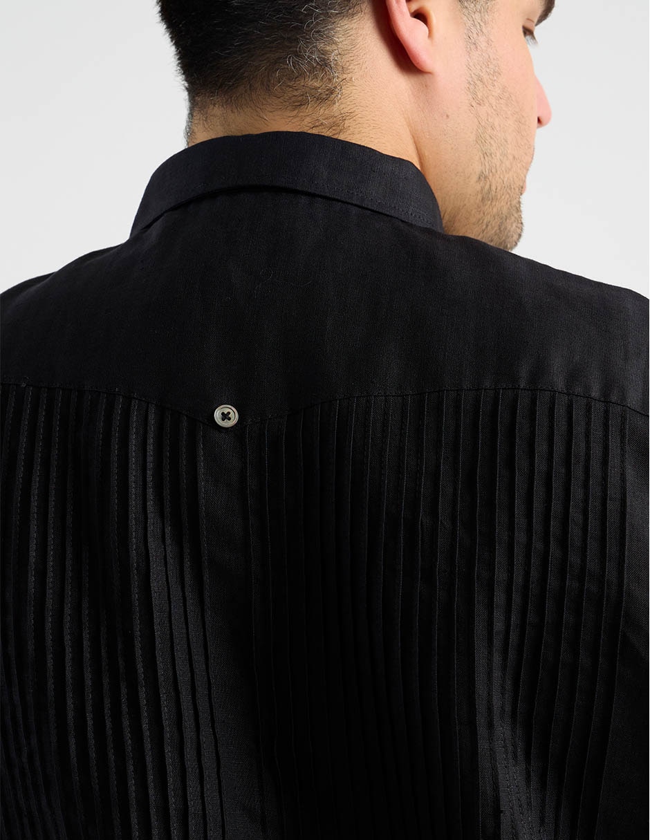 Guayabera manga larga para hombre 5