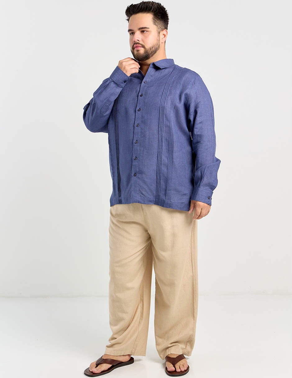Guayabera manga larga para hombre 3