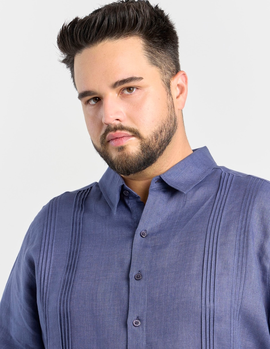 Guayabera manga larga para hombre 4