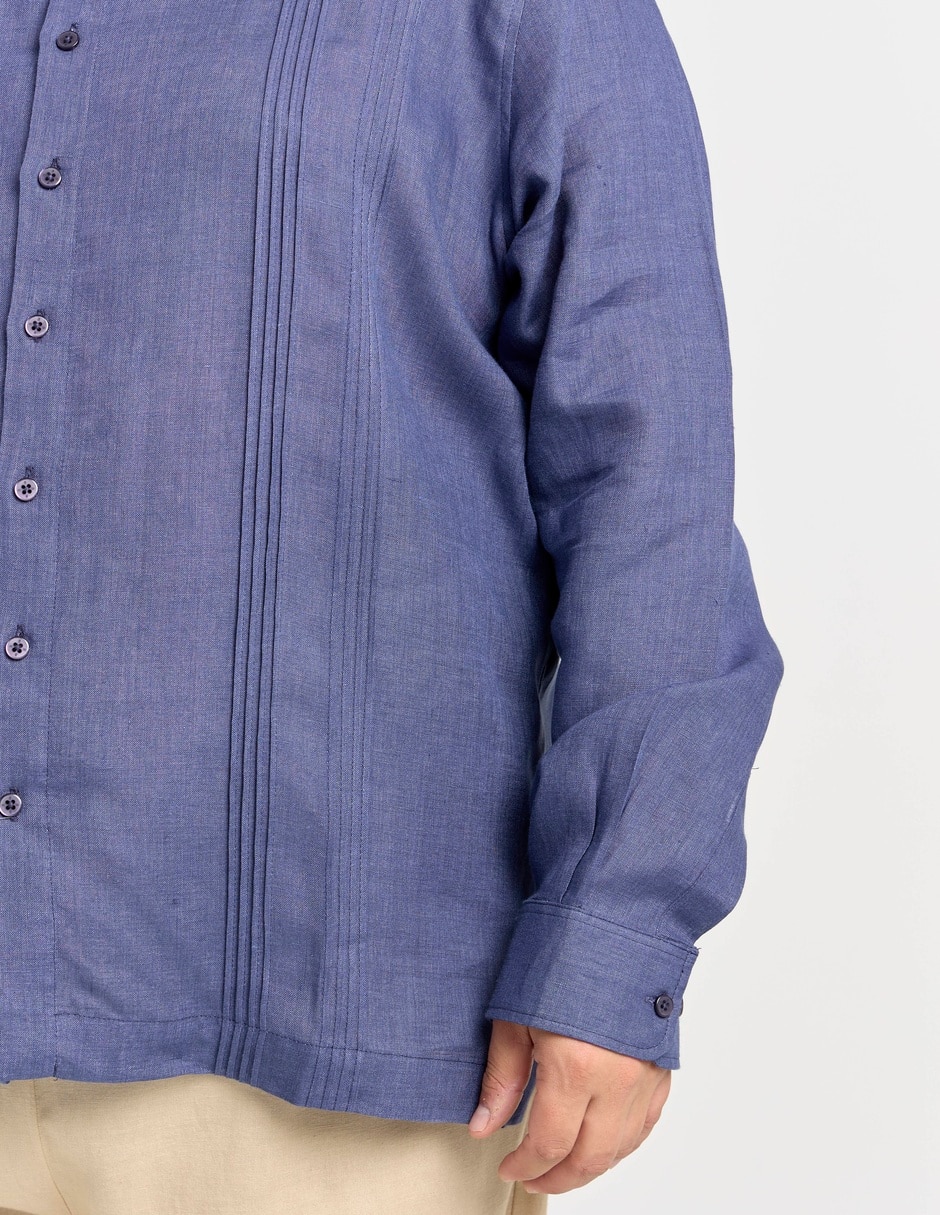 Guayabera manga larga para hombre 5