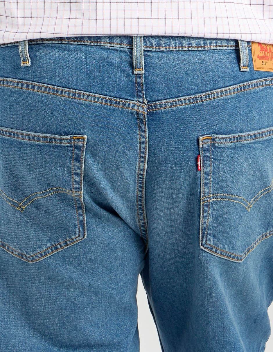 Jeans straight lavado medio para hombre 5