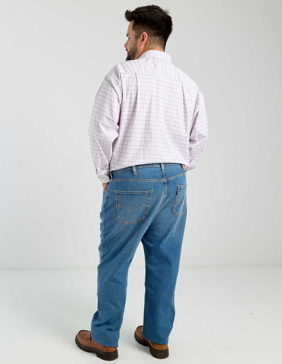 Jeans straight lavado medio para hombre 6