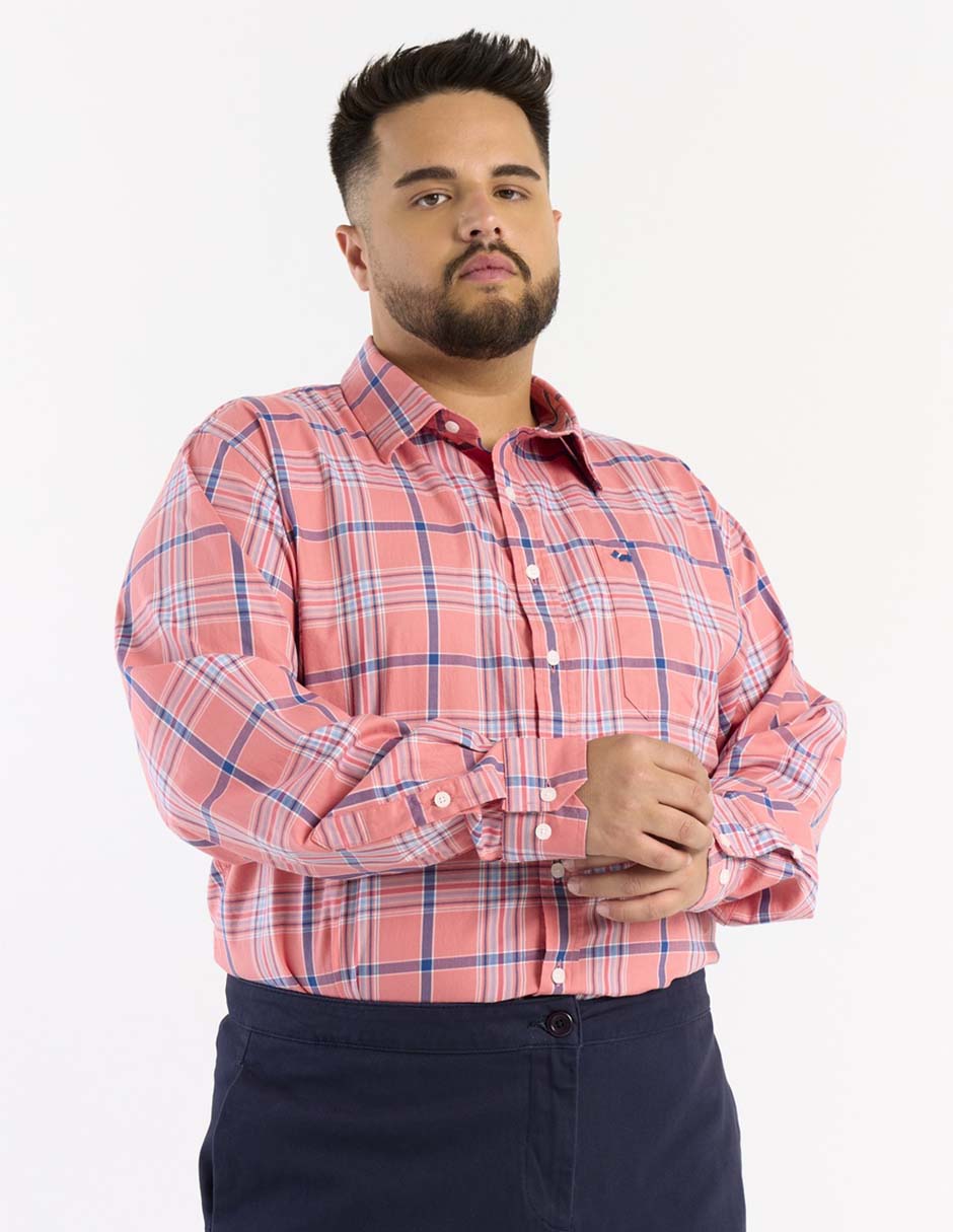 Camisa casual de algodón manga larga para hombre Camisa casual de algodón manga larga para hombre