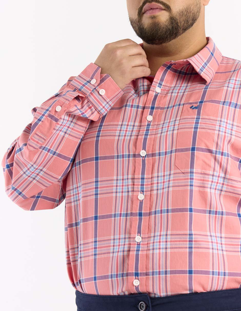 Camisa casual de algodón manga larga para hombre 4