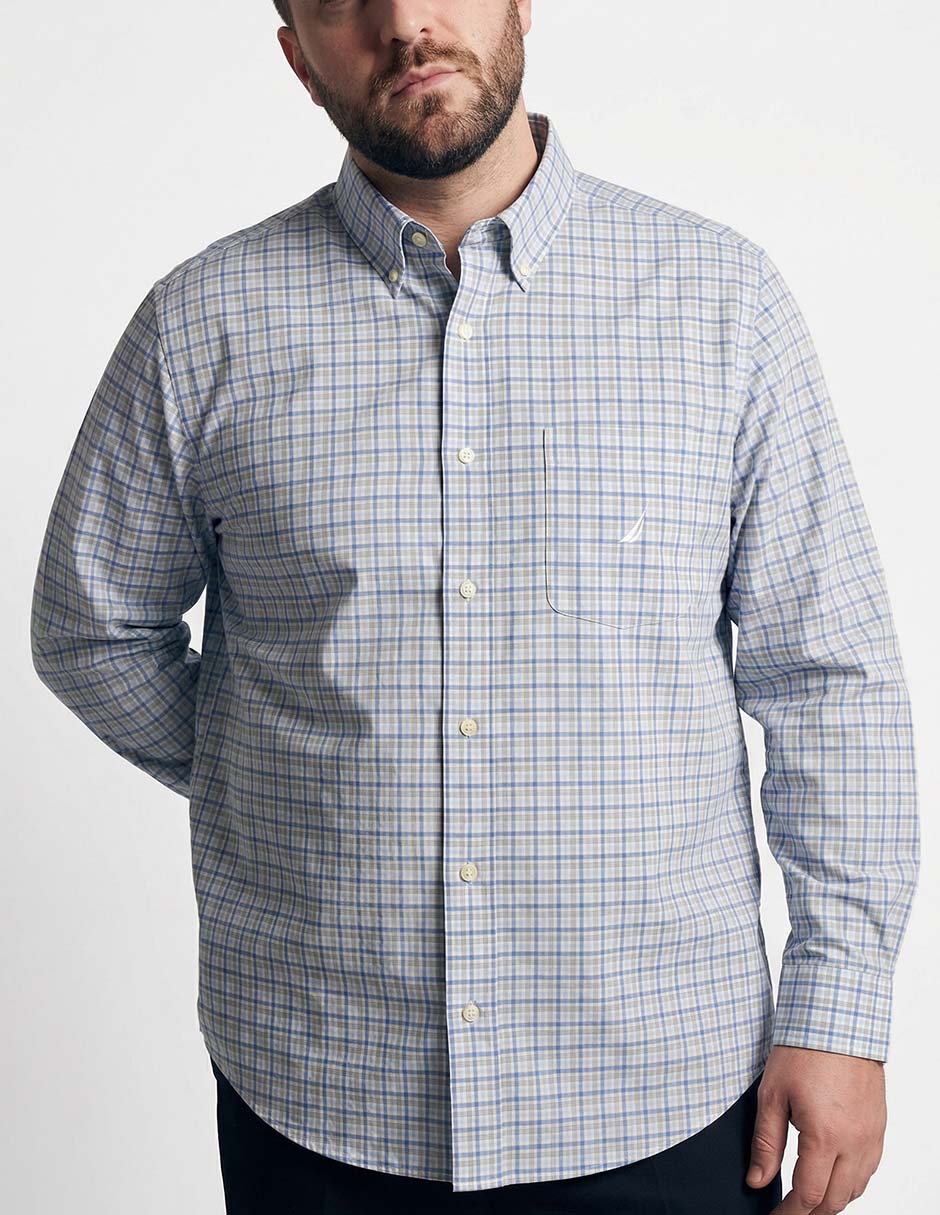Camisa casual de algodón manga larga para hombre 4