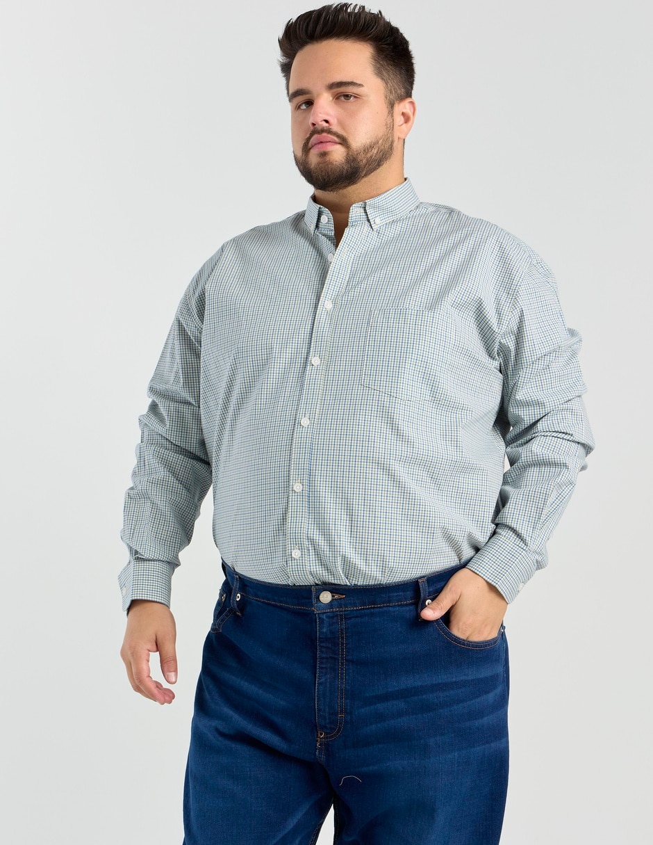 Camisa casual de algodón manga larga para hombre 2